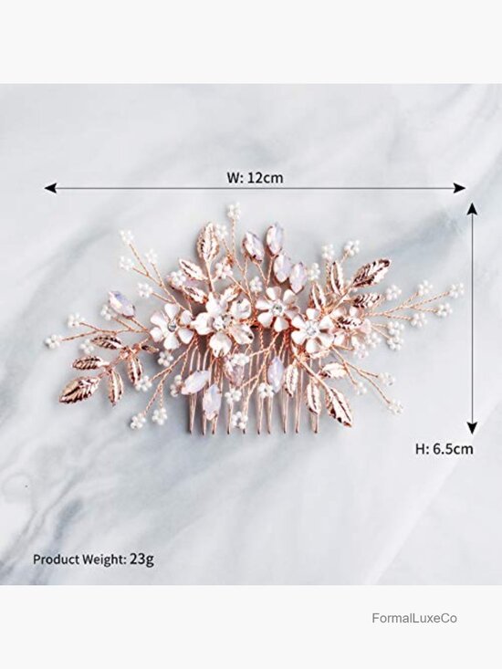 Vintage Crystal Pearl Wedding Hair Comb main image 4